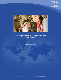 New Approaches to Cooperation with Latin America