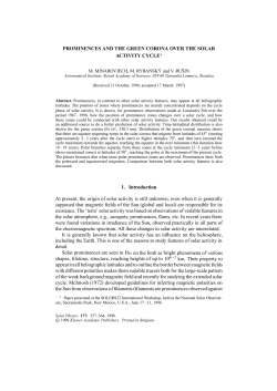 Prominences and the Green Corona Over the Solar Activity Cycle