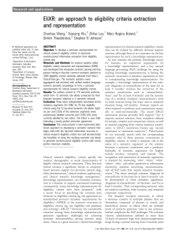 EliXR: an approach to eligibility criteria extraction and representation