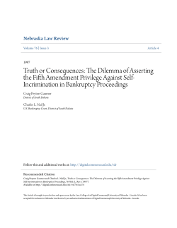 The Dilemma of Asserting the Fifth Amendment Privilege Against