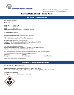 Boric Acid Safety Data Sheet