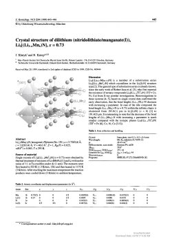 Crystal structure of dilithium (nitridolithiate/manganate (I)), Li2 [(Li1