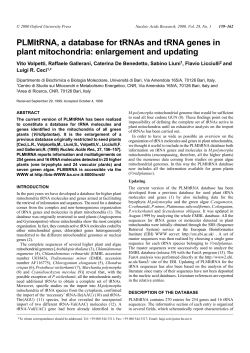 PLMItRNA, a database for tRNAs and tRNA