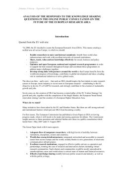 Analysis of responses to questionnaire