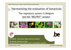 Harmonizing the evaluation of botanicals