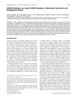 GABA Binding to an Insect GABA Receptor: A Molecular Dynamics