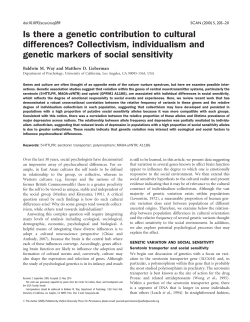 Is there a genetic contribution to cultural