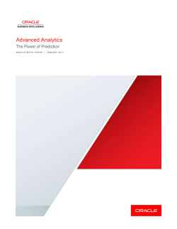 the Power of Prediction with Oracle Advanced Analytics