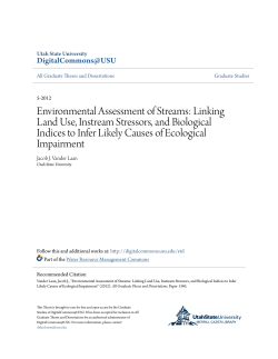 Linking Land Use, Instream Stressors, and Biological Indices to Infer