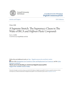 A Supreme Stretch: The Supremacy Clause in The Wake of IRCA and