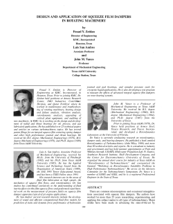 Design and Application of Squeeze Film Dampers in Rotating