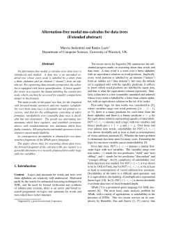 Alternation-free modal mu-calculus for data trees