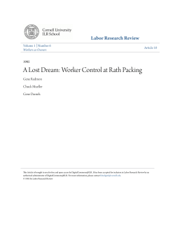 A Lost Dream: Worker Control at Rath Packing