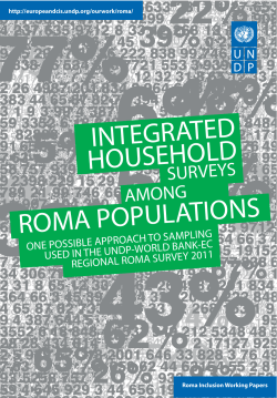 INTEGRATED HOUSEHOLD ROMA POPULATIONS