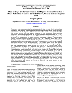 Effect of Slope Gradient on Selected Soil Physicochemical - Sci-Hub