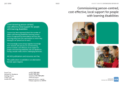 Commissioning person-centred, cost