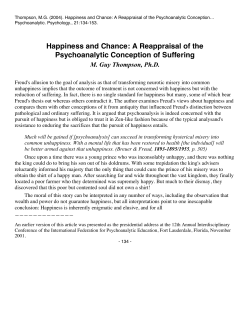 Happiness and Chance - Michael Guy Thompson