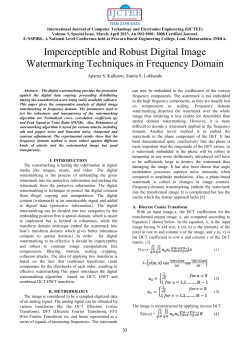 Imperceptible and Robust Digital Image Watermarking
