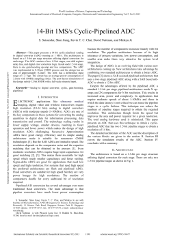 14-Bit 1MS/s Cyclic-Pipelined ADC