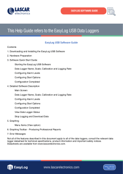 This Help Guide refers to the EasyLog USB Data Loggers