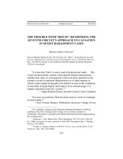 The Trouble with "Bitch": Rethinking the Seventh Circuit`s Approach