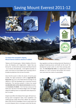 Saving Mount Everest 2011