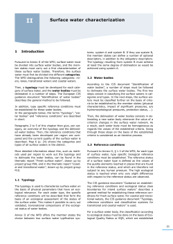 Surface water characterization