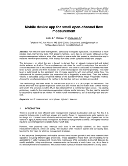 Mobile device app for small open-channel flow measurement