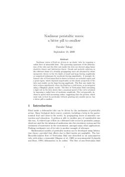 Nonlinear peristaltic waves: a bitter pill to swallow