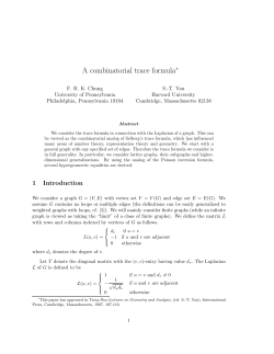 A combinatorial trace formula