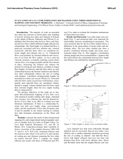 EVALUATION OF LAVA TUBE FORMATION MECHANISMS USING