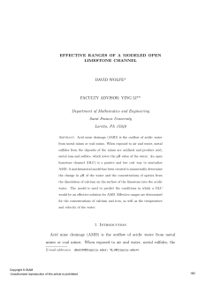 Effective Ranges of a Modeled Open Limestone Channel