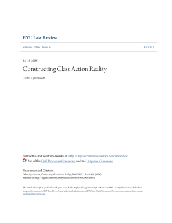 Constructing Class Action Reality
