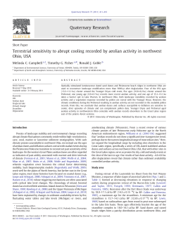Terrestrial sensitivity to abrupt cooling recorded by aeolian activity in