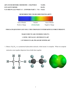 AHCC8 van der Waals Worksheet # 3 - Answers - Part 1