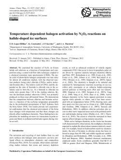 Temperature dependent halogen activation by N2O5 reactions on