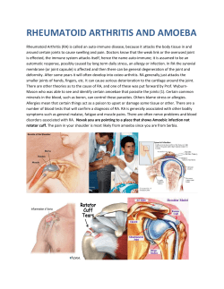 rheumatoid arthritis and amoeba