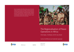 Regionalisation of peace operations in Africa : advantages