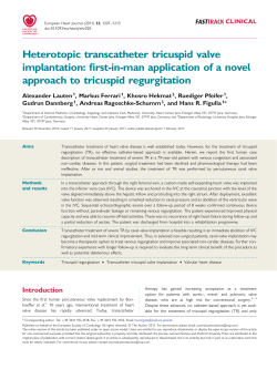 Heterotopic transcatheter tricuspid valve implantation: first-in