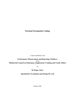 Parental Occupation Coding