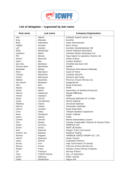 List of delegates &ndash; organized by last name
