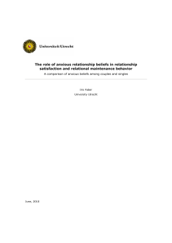 The role of anxious relationship beliefs in relationship satisfaction