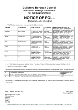 Notice of Poll Borough