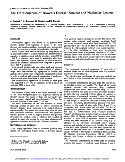 The Ultrastructure of Bowen`s Disease: Nuclear