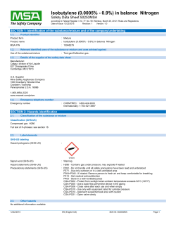 Isobutylene (0.0005% - 0.9%) in balance Nitrogen
