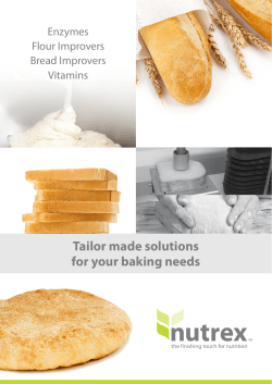Tailor made solutions for your baking needs
