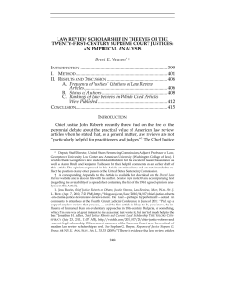 Law Review Scholarship in the Eyes of the Twenty-First
