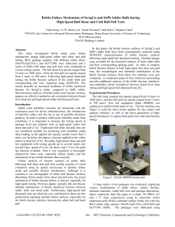 Brittle Failure Mechanism of SnAgCu and SnPb Solder Balls During