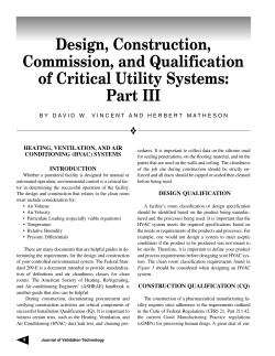 Design, Construction, Commission, and Qualification