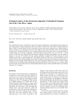 Ecological Aspects of the Downstream Migration of Introduced
